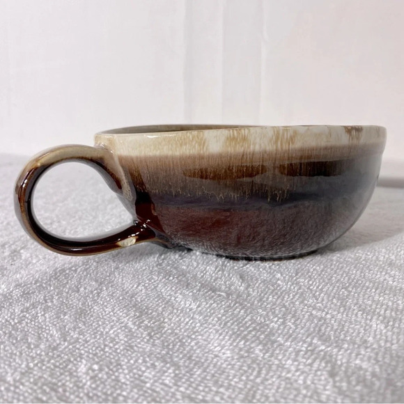 Vintage McCoy Pottery USA Ceramic Brown Drip Gravy Boat  7128 - Picture 5 of 16